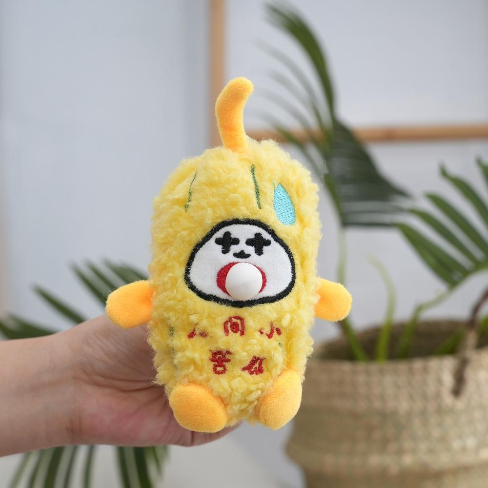 Spit Bubble Cute Bitter Gourd Pendant Fluffy Bitter Gourd Doll Keyring  Car Keys Accessories