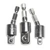 Hexagonal Shank To Quadrilateral Socket Universal Joint Rod Driver Connector 360 Degree Hand Drill Conversion Head 1/4"3/8"1/2"