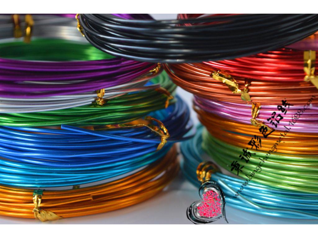 Colored 3.0mm x 5m Anodized Aluminum Wire for Handmade Bicycle Weaving and DIY Modeling