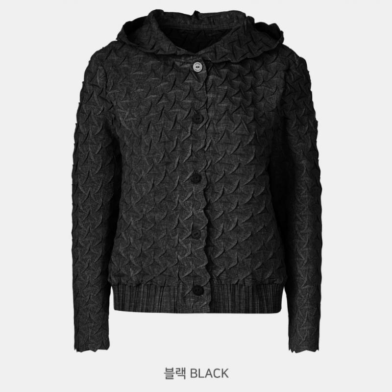 Pleats Me Origami Triangular Embroidered Hooded Jacket Ppjks026022