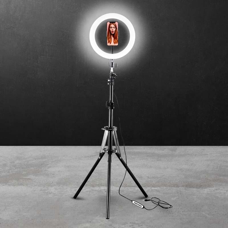 Selfie Rvb Multicolore Trépied Professionnel Anneau Lumineux Rl10rgbt