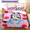3pcs Bluey Bedding Set Duvet Cover Closure Includes 1 Duvet Cover & 2 Pillowcases, Soft and Comfortable for All Seasons.