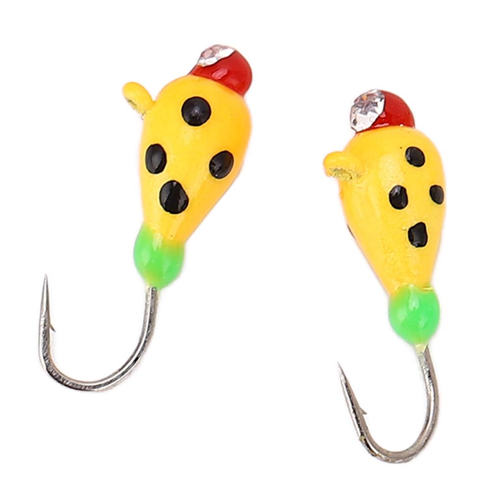 5 Pcs Ice Fishing Hooks High Carbon Steel Fishing Jigs Kit Winter Fishing Lures Head for Outdoor