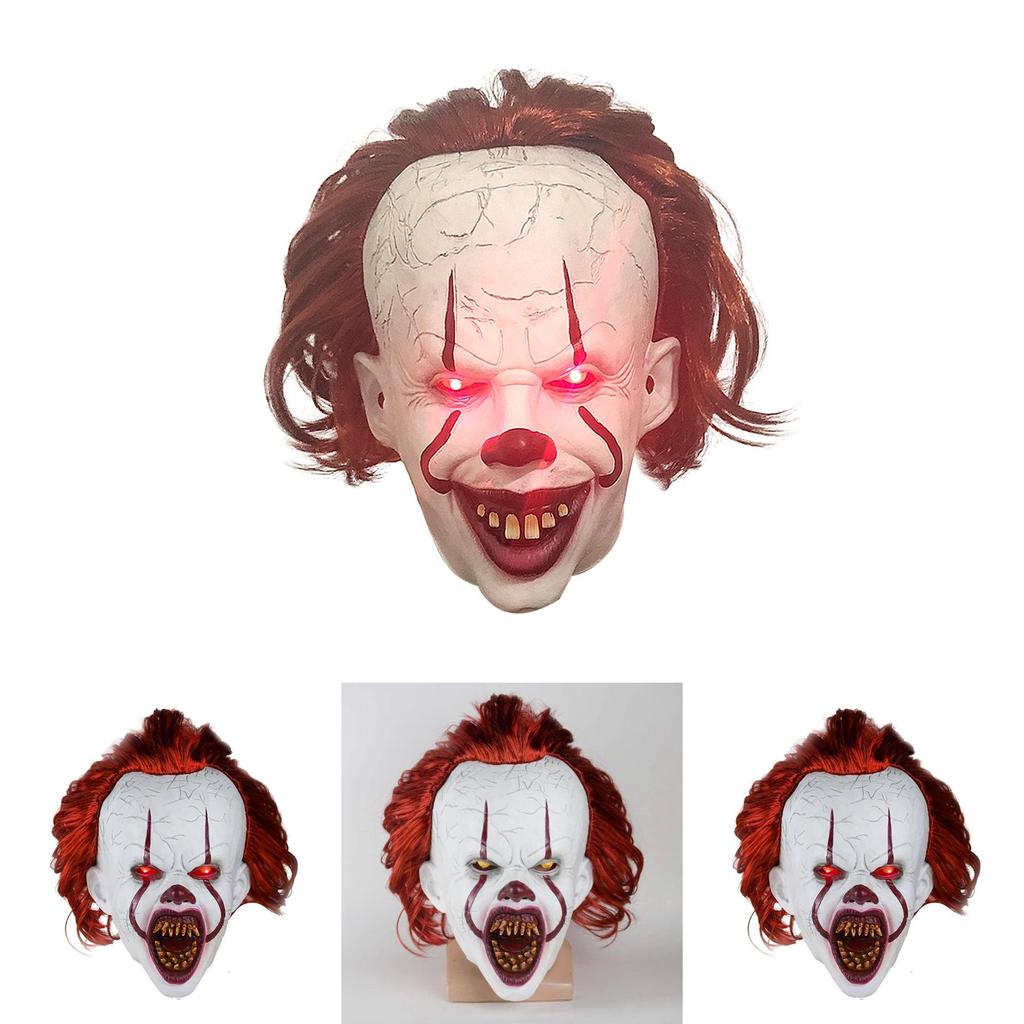 Máscara aterradora de Stephen King para Halloween, disfraz de Joker para hombre, cosplay