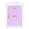 Mini Wooden Door Bright Color Vivid Details Smoother Edge Dollhouse Miniature Fairy Door for 1:12 Doll House GiftsLight Purple