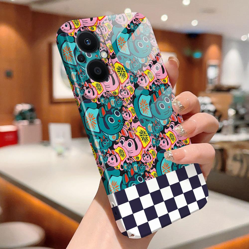All-inclusive-Film-Telefonhülle, Cartoon-Modedesign, Hartschale, vollständige Abdeckung, stoßfeste Kamera-Schutzhülle für OPPO Realme OnePlus Infinix Tecno