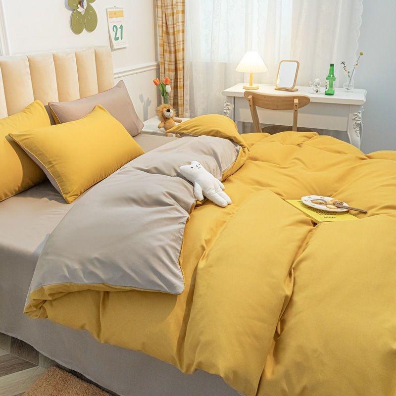 Sweet Blue Love Heart Printed Bedding Set For Girls Adults Children Bed Cover And Flat Sheet Pillowcases Soft Full Size 3/4pcs