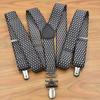 Adjustable Elastic Suspenders for Men & Women - Non-Slip Three-Clip Straps for Formal or Casual Wear