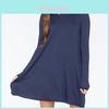 Elegant Women Autumn Fashion Basic Loose Slim Long Sleeve Mini Dress In S-5xl