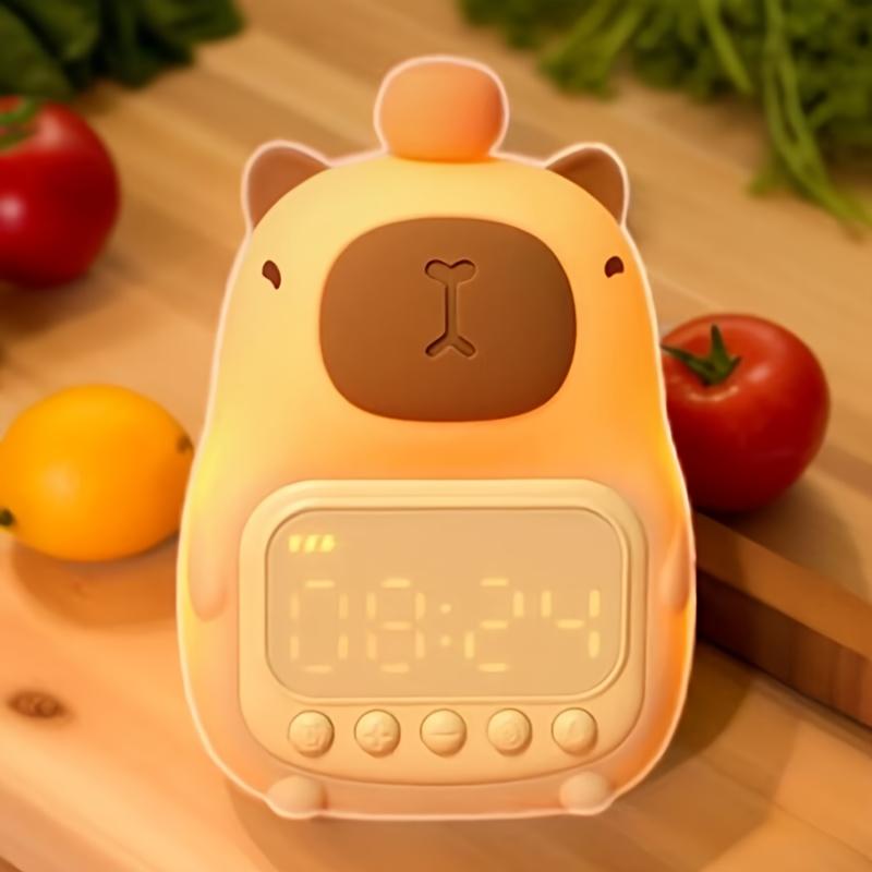 1pc Cute Dolphin LED Alarm Clock with Night Light, Dual 12/24H Display, Snooze Function, USB Rechargeable  Perfect for Bedroom Decor and Gifts