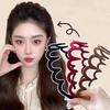 Flocking Plastic Teeth Headbands Fashion Wavy Headband with Combs Non-slip Velvet Hair Bands for Women Girls Hair Accessories