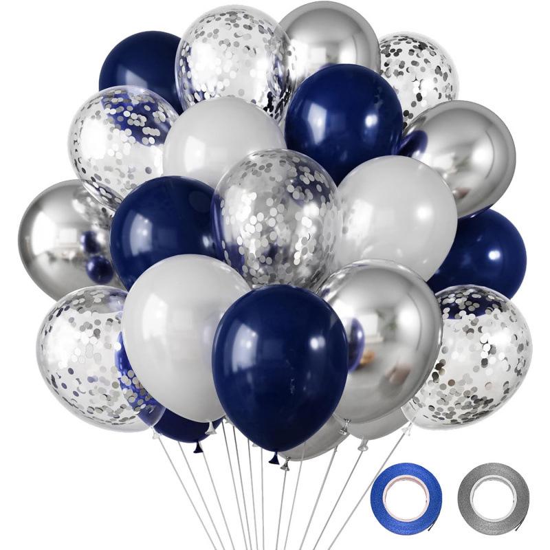 12-Inch Sequin Metallic Latex Balloons, 30pcs - Perfect for Birthday Party Decorations