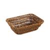 1Pcs Round Rectangular Shape Storage Tray Breakfast Bread Food Plastic Rattan Threads Basket
