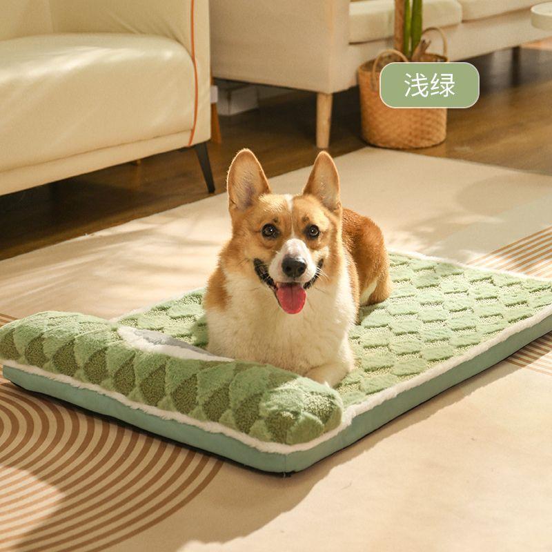 Sleeping Dog Mat Winter Warm Removable Washable Kennel Mattress Pet Supplies Large Dog Dog Bed