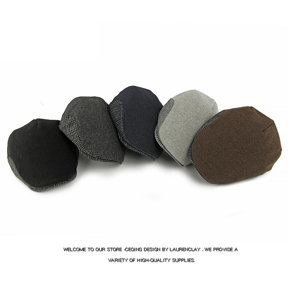 Autumn Winter Fleece Hat Men's Beret British Progressive Hat Retro Cap Woolen Hat