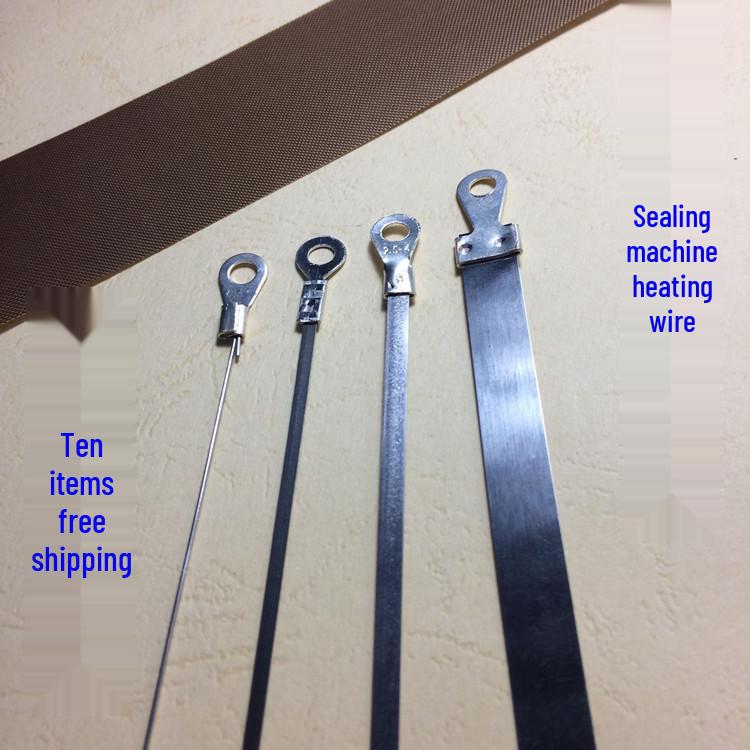 Hand-Press Sealing Machine Accessories: Electric Heating Wire, Heating Element, Silicone Strip, Cutting Wire, Terminals. Bulk 2mm Heating Wire 1m