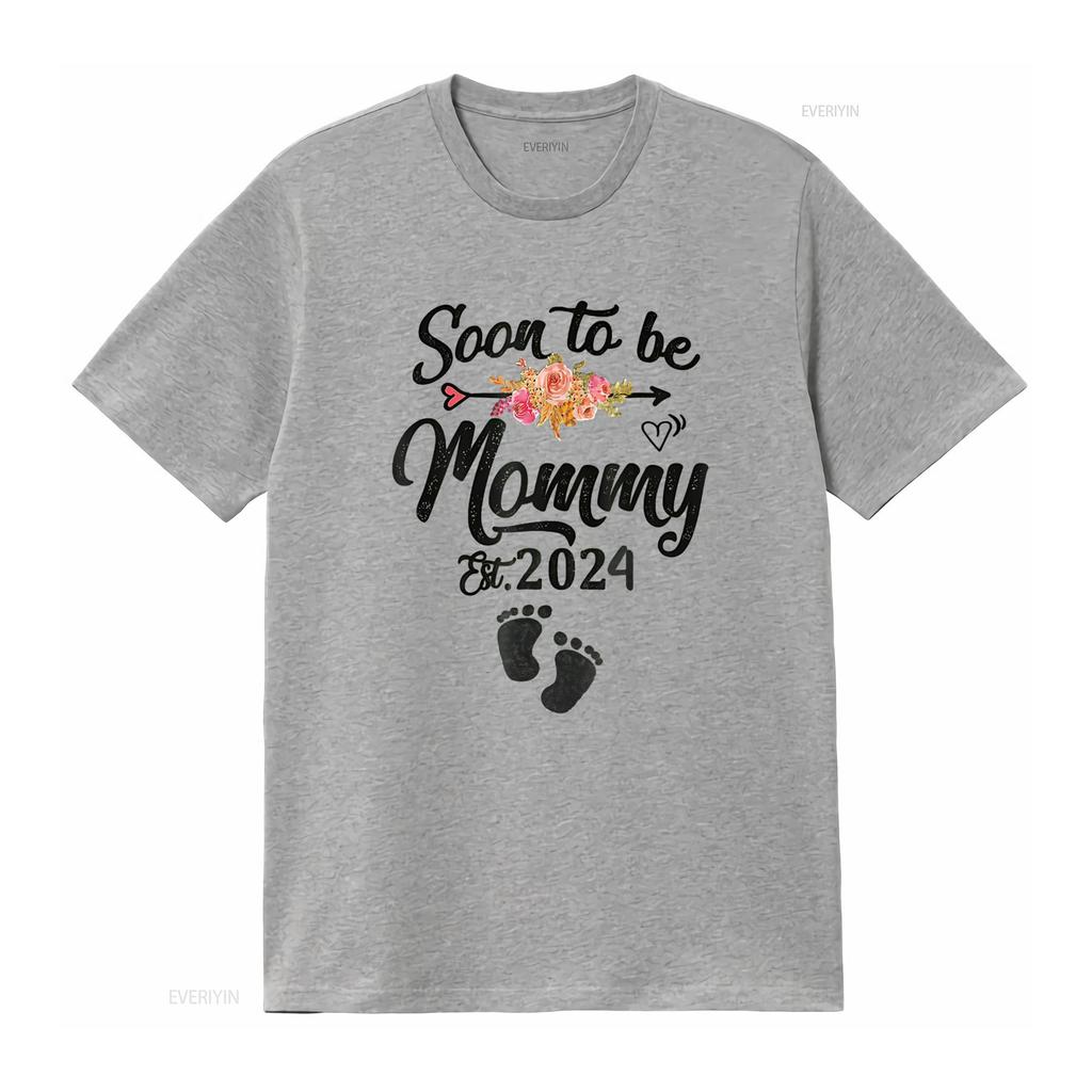 Soon To Be Mommy 2024 Mothers Day First Time Mom Pregnancy T Shirt Vintage Washed Designer Clothes Unisex Casual Streetwear