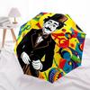 1pz Ombrello Pieghevole Automatico Charlie Chaplin, Design Pieghevole Portatile, Accessorio Casual da Esterno L1127016
