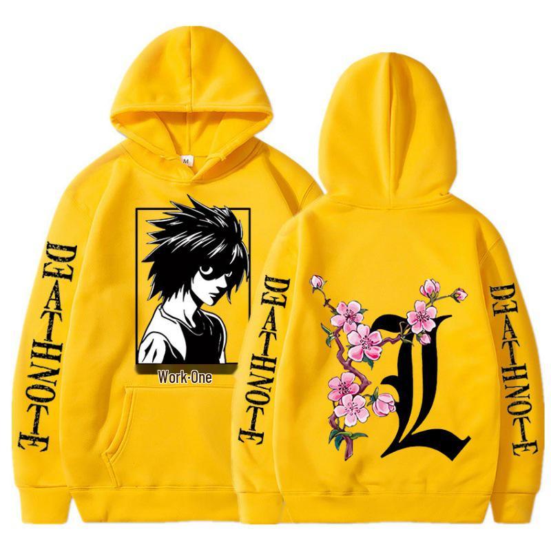 Death Note L Velvet-Padded Unisex Anime Hoodie Sweatshirt