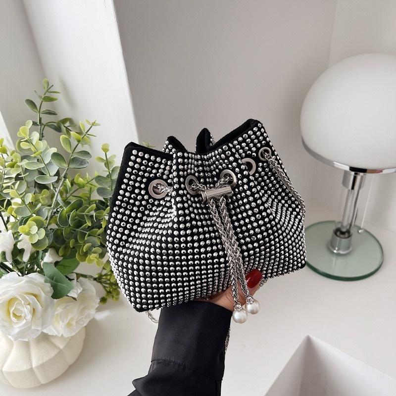 2022 Summer Mini Rhinestone Women's Bag Fashion Diamond-studded Blessing Bag Rhinestone Chain Messenger Bag