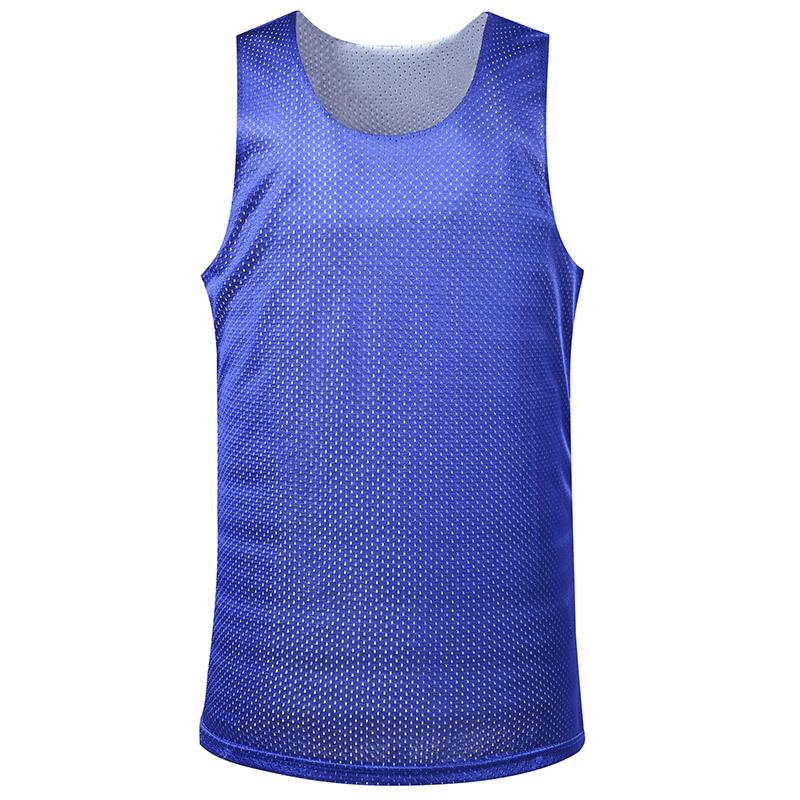 Reversible Mesh Basketball Jersey - Plus Size; Lightweight, Breathable Sports Vest for Training and Competition. XL белый/фиолетовый