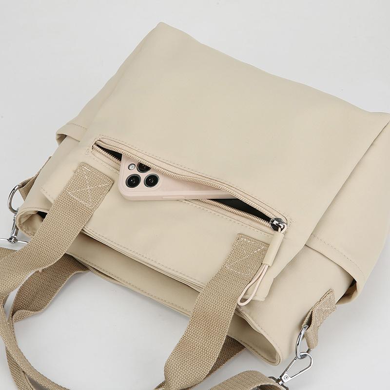 Nylon Shoulder Bag Women's Tote Bag Solid Color Portable Crossbody Bag