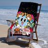 proof beach towel with a The Amazing World of Gumball1 pattern - soft,absorbent,quick-drying,machine washable - perfect for swimming,camping,bathing