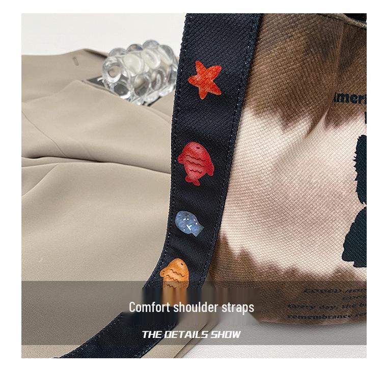 Stylish Kitten Print Underarm Tote: New Cute Cartoon Graffiti Handbag