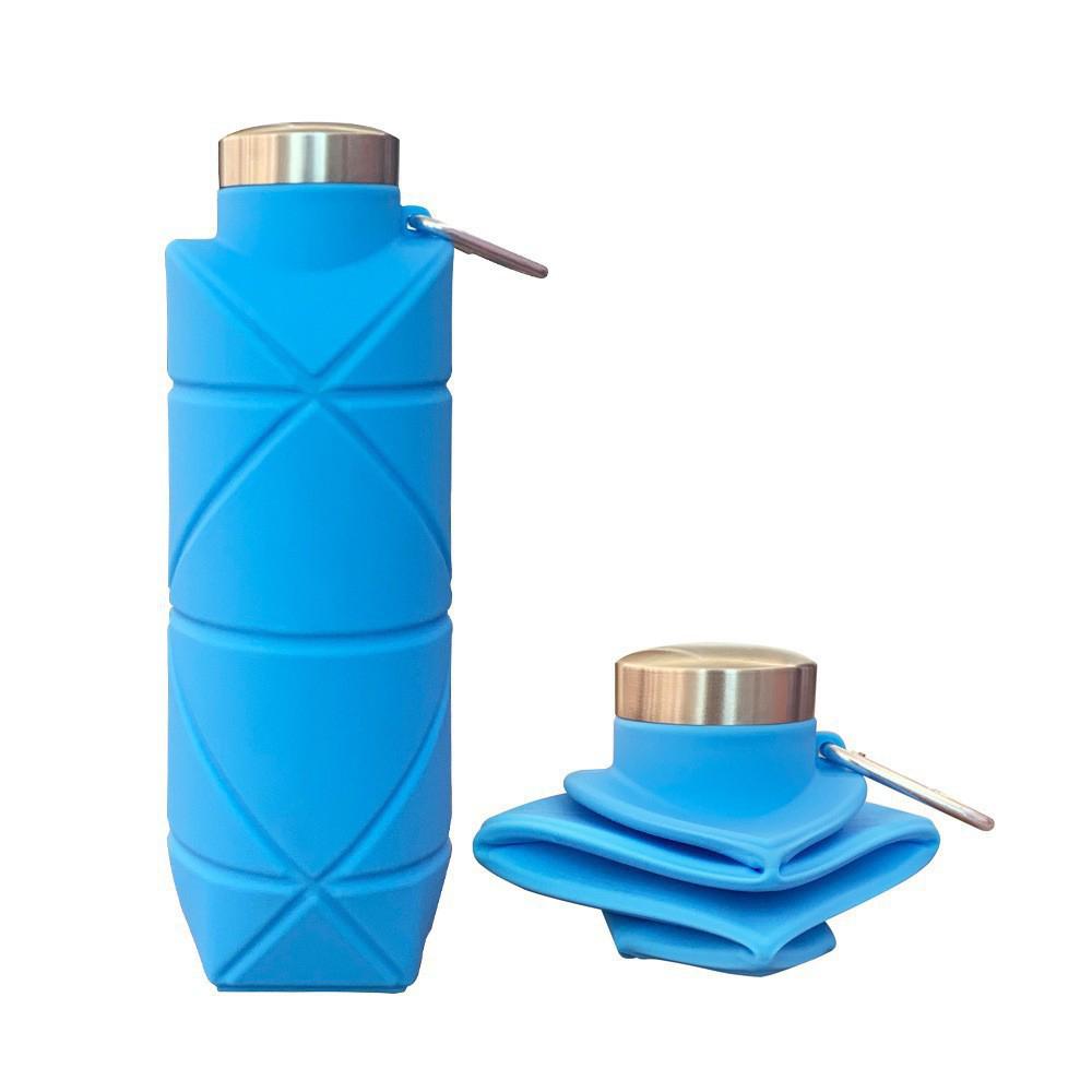 Bottiglia d'Acqua Pieghevole Riutilizzabile in Silicone da 700 ml, Tazza Portatile a Prova di Perdite per Campeggio all'Aperto, Escursionismo, Palestra, Yoga, Fitness, Sport