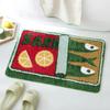 Orange and Blue Sardine Can Welcome Mat Non‑Slip Rug for Cute Kitchen Home Decor