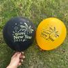 30Pcs Gold Black Happy New Year 2026 Latex Balloons For New Year Eve Party Decoration Favors 12Inch Christmas Balloon Supplies