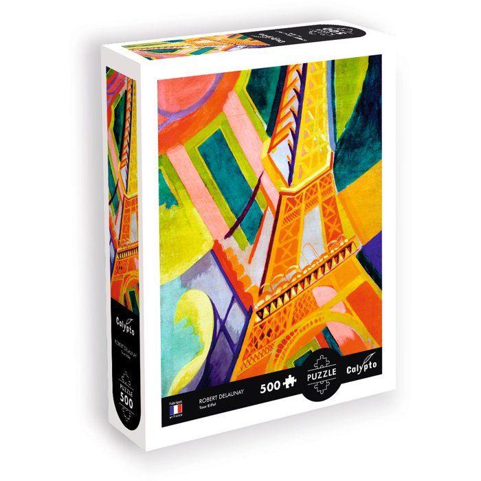 Puzzle - SENTOSPHERE - Calypto - 500 pièces - Tour Eiffel - Robest Delauney - Toucher soyeux - Dès 8 ans