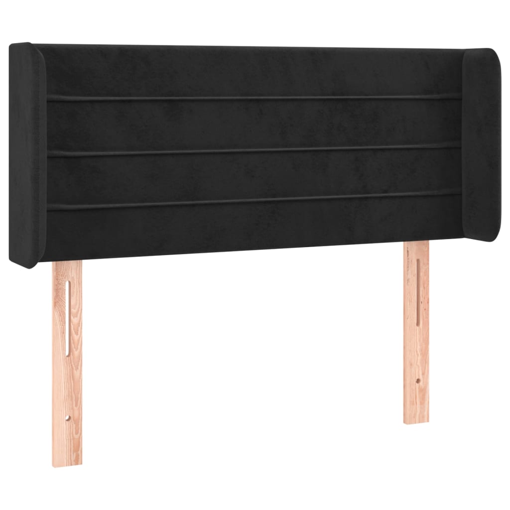 Vidaxl Zagłówek Do Łóżka Z Led, Czarny, 93X16X78/88 Cm, Aksamit