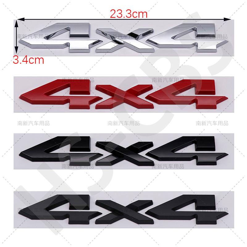 3D 4X4 4 x 4 Rear Trunk Emblem Tailgate Logo Car Hood Fender Nameplate Decal Badge Sticker For Jeep Dodge Off Road Car Styling AMP1