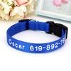 Reflective Nylon Dog Collar Personalized Embroidered ID Name Accessories Dog Collar Engraved Pet Puppy Nameplate Collars Perro