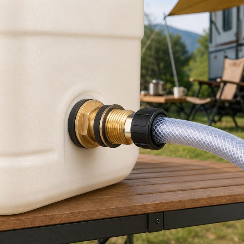 Brass Water Tank Adapter Rustproof Pipe Joints Precisely Thread Design Fish Tank Aquarium Connector For Secure Sealed Connection