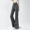 Spring Women's High-Waisted Micro-Flare Cotton Pants - Slimming, Floor-Length Bell Bottoms