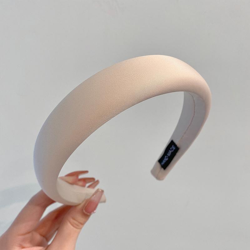 Satin Glossy Sponge Headband for Women To Go Out with High Head and Face Small Hair Accessories Clip Headband