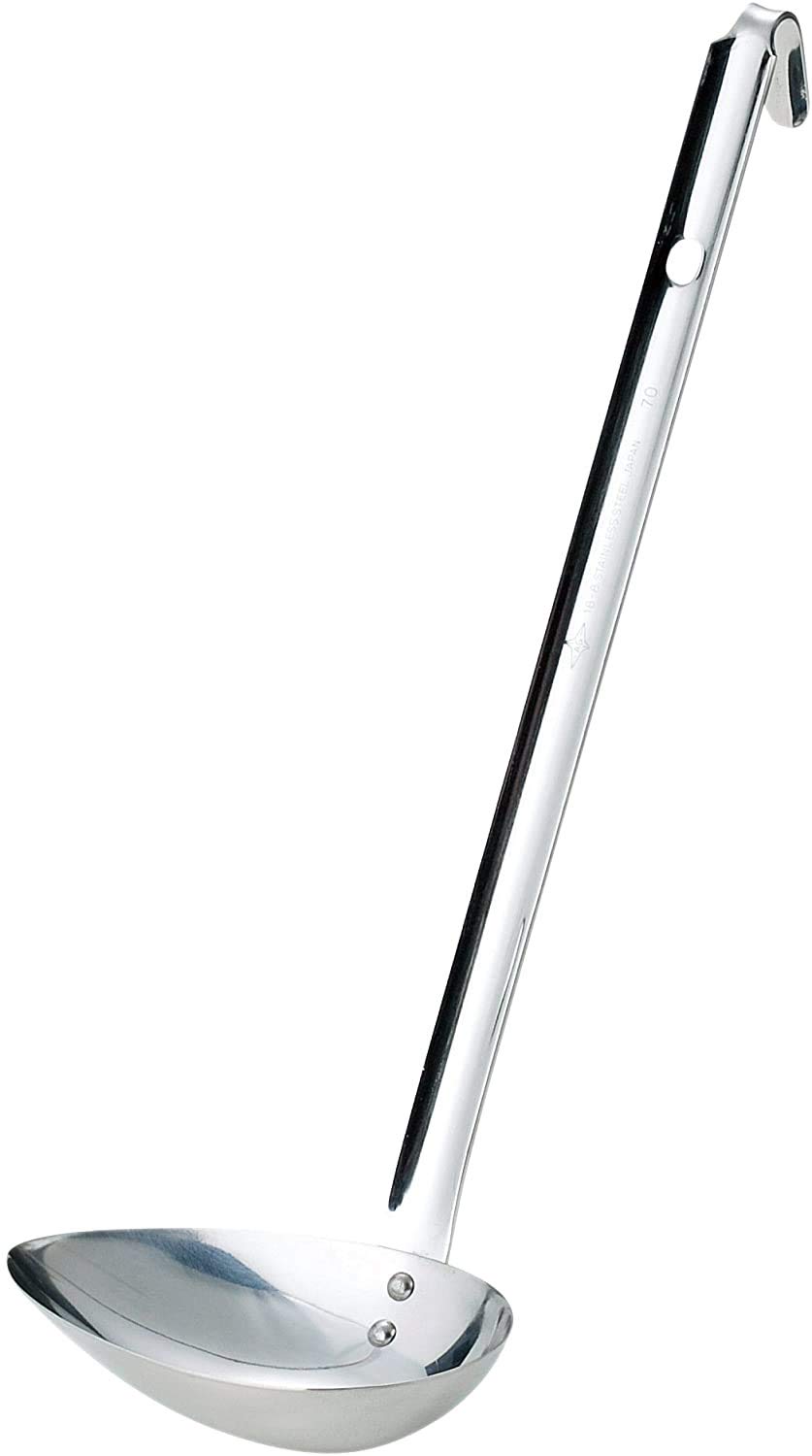 Нагао Горизонтальная Нержавеющая Сталь Сделано в 53071 Цубамэ-Санзё Половник, Леворукий, 70 куб. см, Сталь 18-8, Япония,