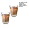 Shot Glass Measuring Cups Espresso Jigger with Scale Heavy Glass Cups for Kitchen Bar Accessories Baking Cooking