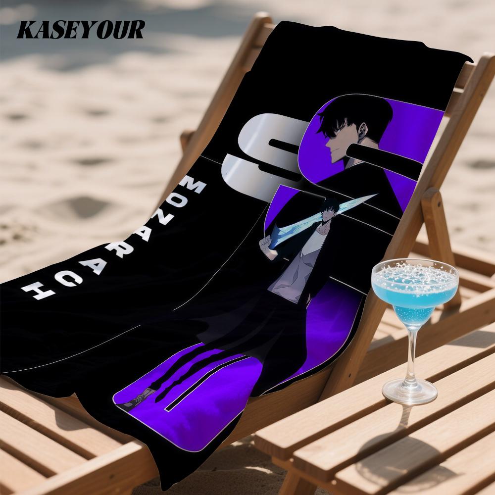 Anime S-solo leveling Quick Drying Bath Towel Microfiber beach towel light weight swimming camping yoga beach out