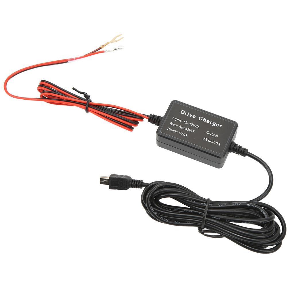 Dashcam Hårdkopplingssats MINI USB-adapter 12V‑30V till 5V Säker för Backspegelkamera GPS-navigator