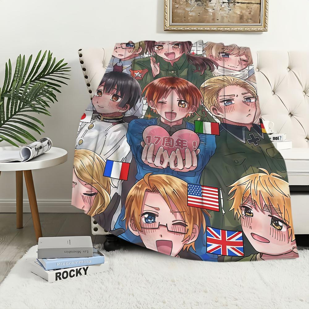 Blanket For Hetalia Soft Throw Blanket for World Picnic Bed Sofa Home Group Bedroom Cozy Warm Stars Comfortable