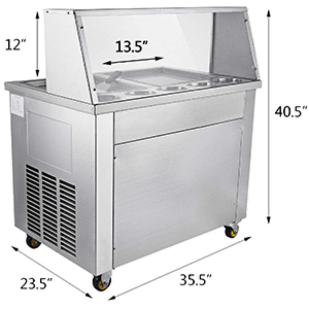 Macchina Commerciale per Gelato Arrotolato 1600W Attrezzatura Speciale per la Preparazione di Gelato Arrotolato