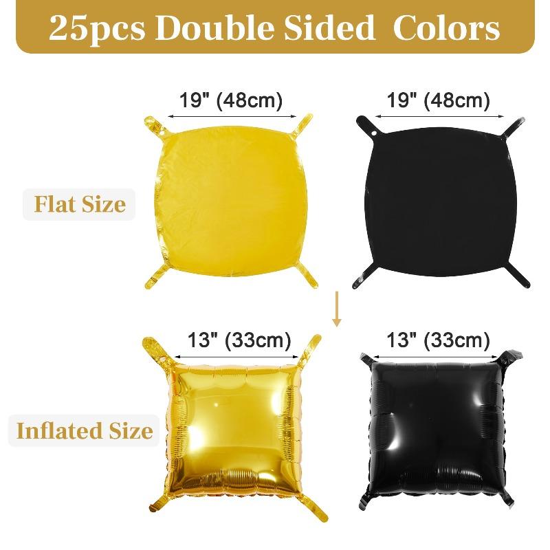 

Multi-Color Double-sided Square Block DIY Background Wall Aluminum Film Balloons for Birthday Parties Wedding Background 25pcs