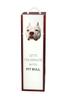 American Pit Bull Terrier, Pit Bull, American Pit Bull Terrier, Pitbull, Apbt - Geometric Box With Photo And Inscription For Wine Brand Art-Dog