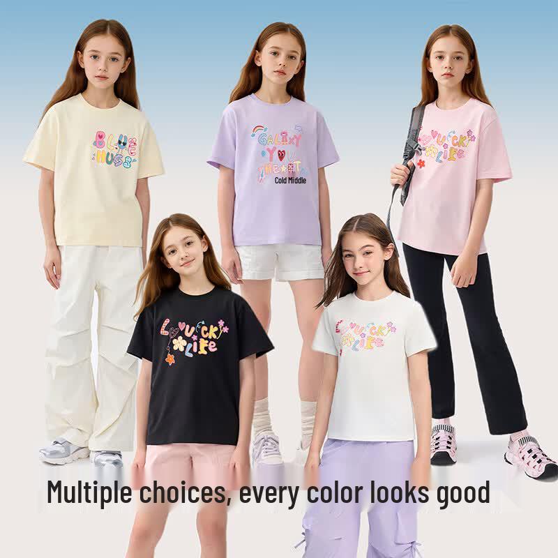 Balabala Girls' Short Sleeve T-Shirt