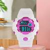 LED Electronic Watch Waterproof Anti-slip Adjustable Strap Round Dial Kids Students Casual Sports Digital Wristwatch Birthday Gift