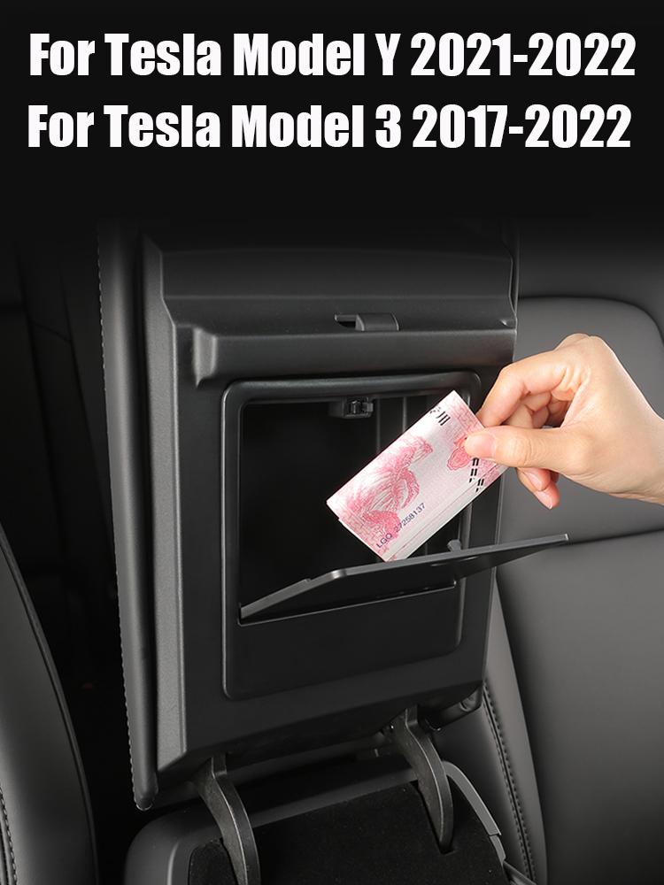 For Tesla Model 3 Y 2019~2025 Car Center Console Armrest Case Button Hidden Keys Card Storage Box Kit Organizer Case Accessories
