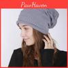 Pleated Womens Horizontal Winter Autumn Knitted Solid Color Thin Hat